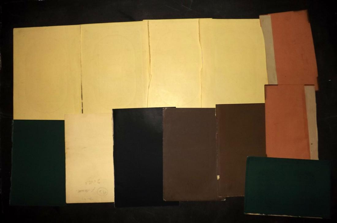 Old Paper, Bookbinding 19th Cent Lot of 25 Color Sheets (1 of 2)