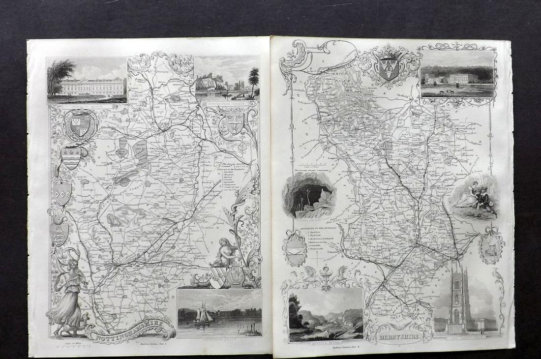 Moule, Thomas C1850 British Maps (2) Derbys & Notts (1 of 2)
