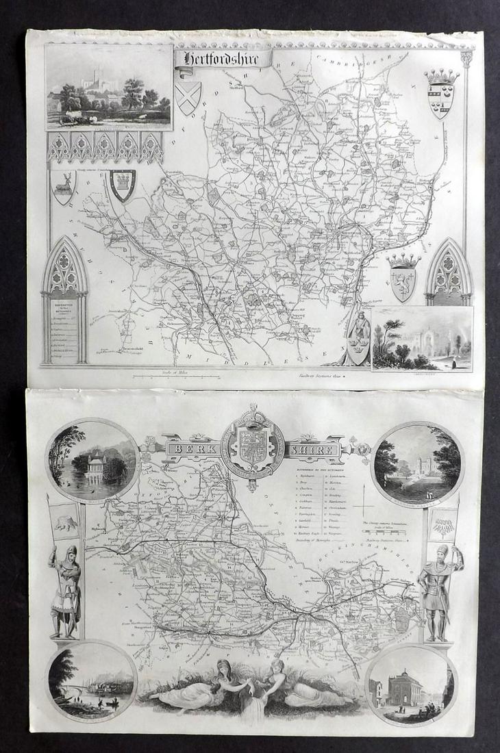 Moule, Thomas C1850 British Maps (2) Herts & Berks (1 of 2)