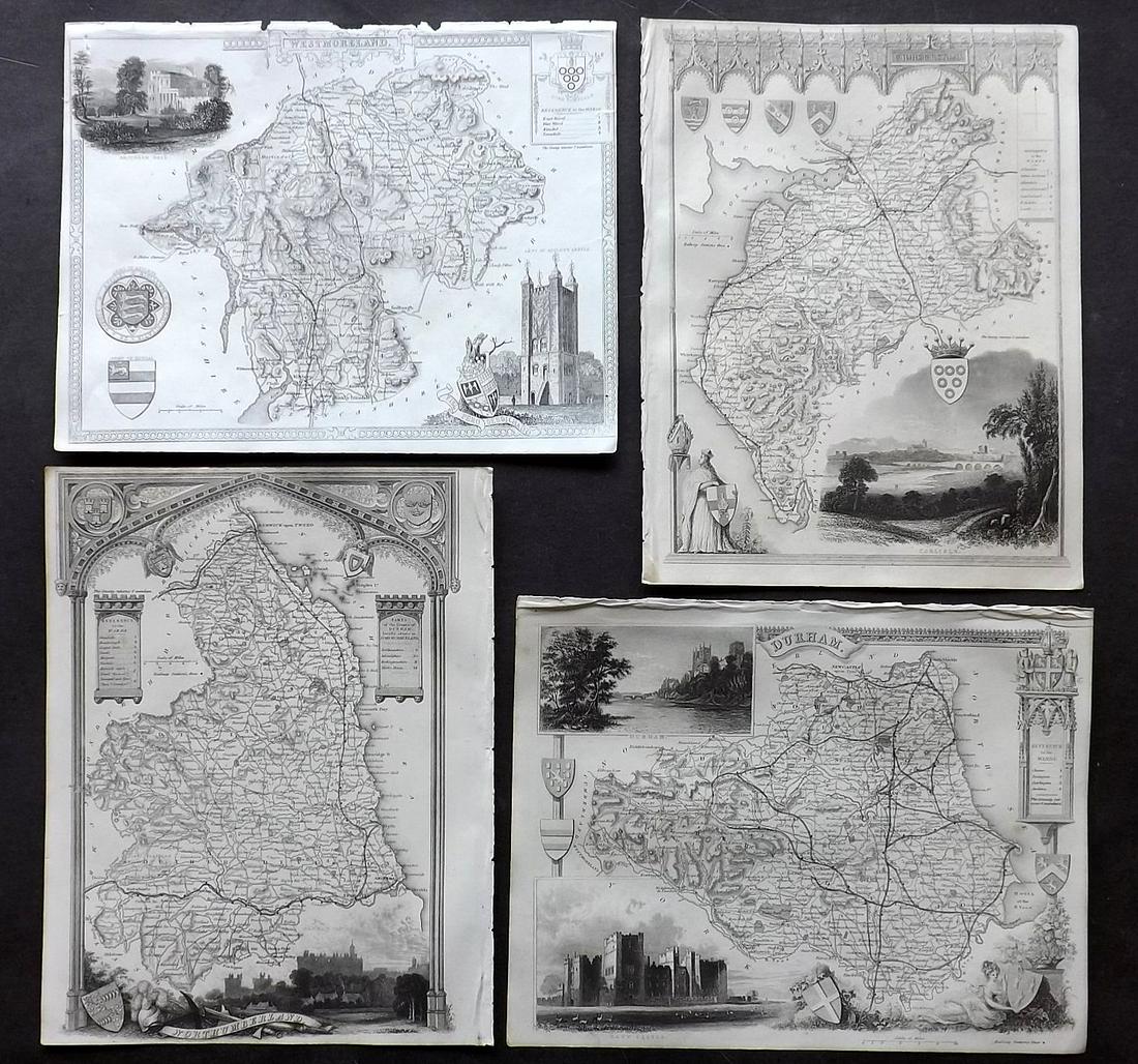 Moule, Thomas C1850 British Maps (4) North England (1 of 2)