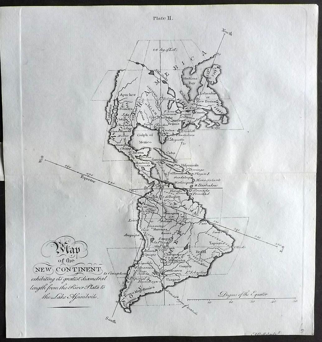 Buffon & Vaugondy 1791 Map of America Continent (1 of 2)