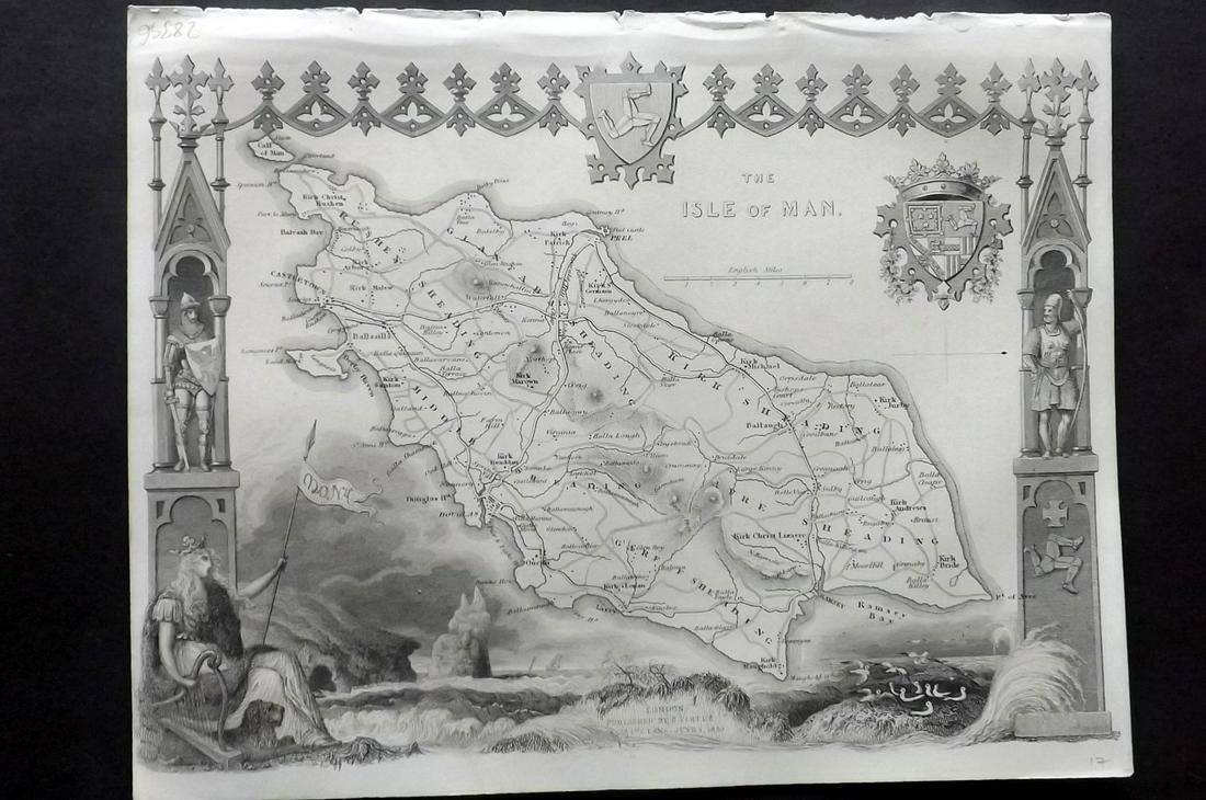 Moule, Thomas C1850 British Map. Isle of Man (1 of 2)