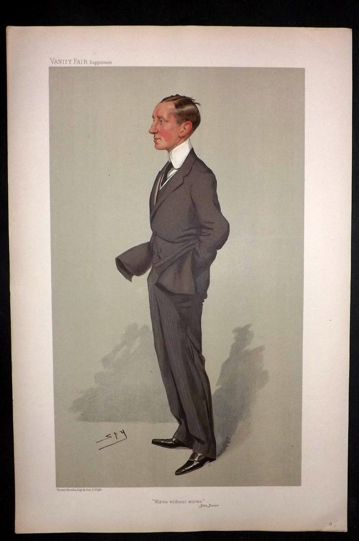 Vanity Fair Print 1905 Guglielmo Marconi, Radio, Italy (1 of 1)