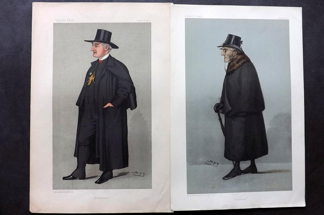 Vanity Fair Prints 1893-1901 Pair of Clergy: Chromolithographs Published 1898, London for "Vanity Fair" Paper Size: 15 x 11 inch (38 x 28cm) Good Condition