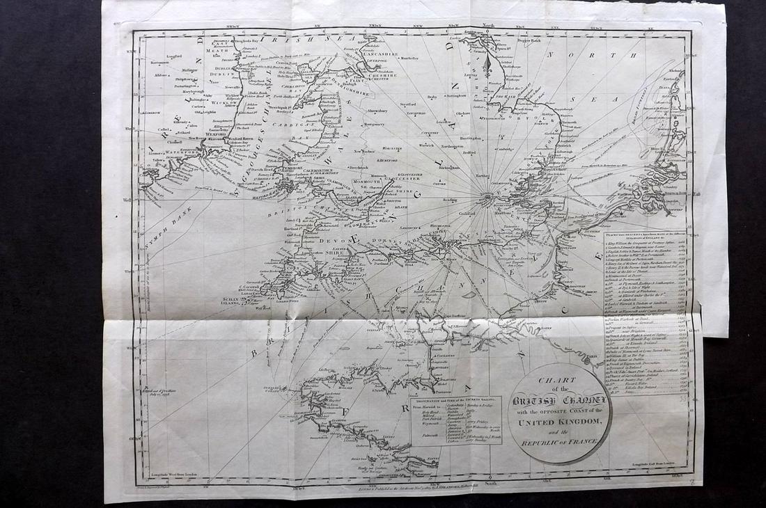 Lyttleton, George 1810 Map of The English Channel (1 of 2)
