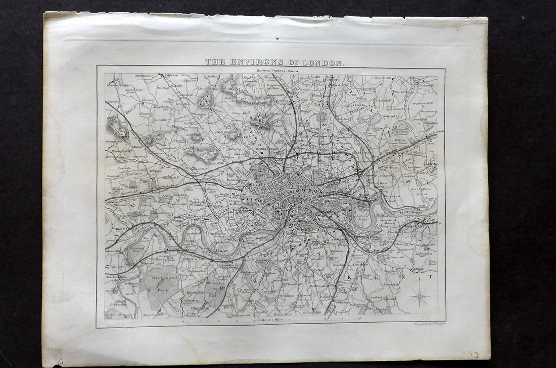 Moule, Thomas C1850 British Map. London (1 of 2)