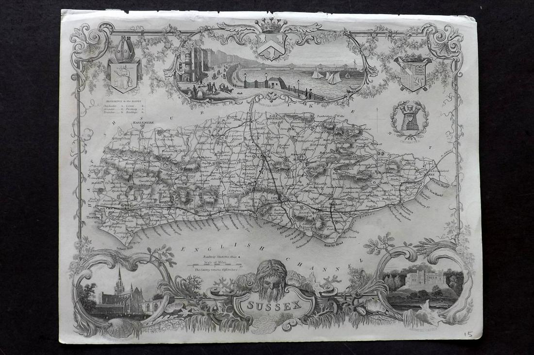 Moule, Thomas C1850 British Map. Sussex (1 of 2)