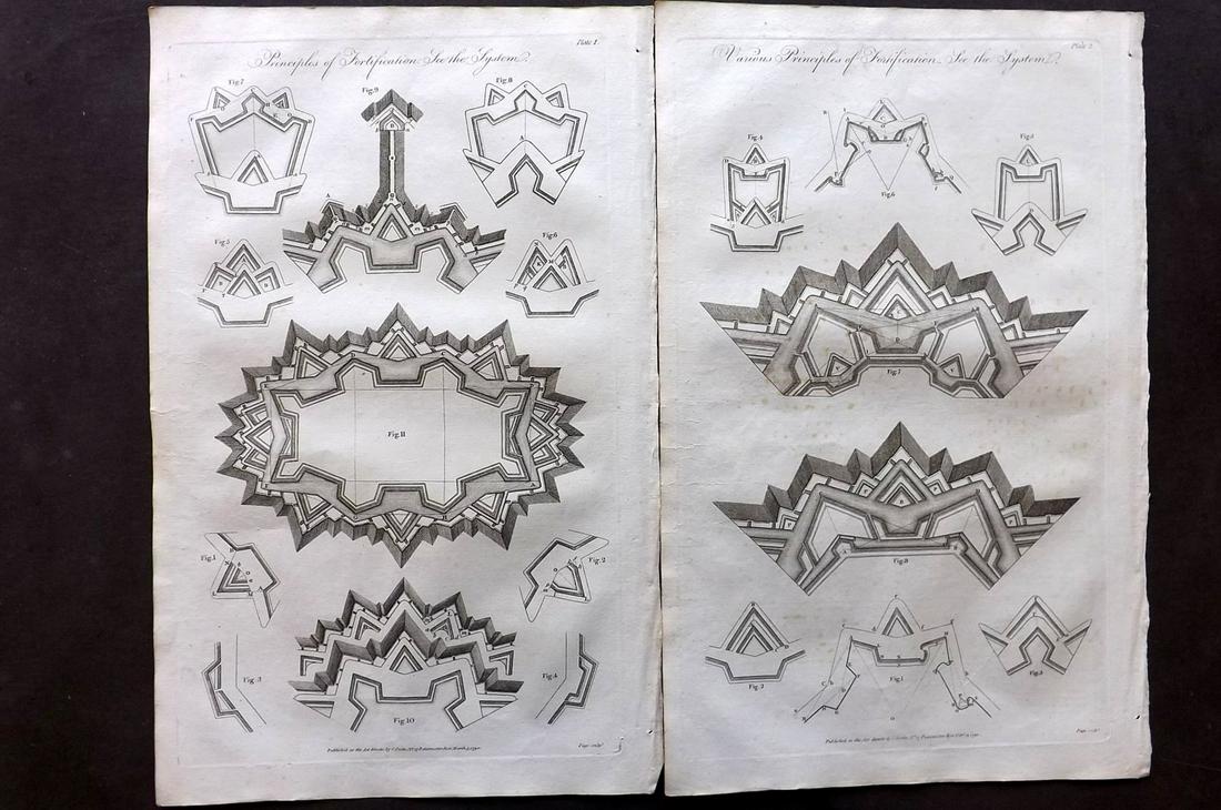 Hall, William 1791 Pair of Folio Fortification Plans (1 of 2)