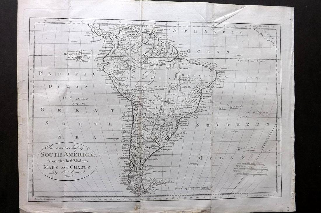 Bowen, Thomas 1789 Map of South America (1 of 2)