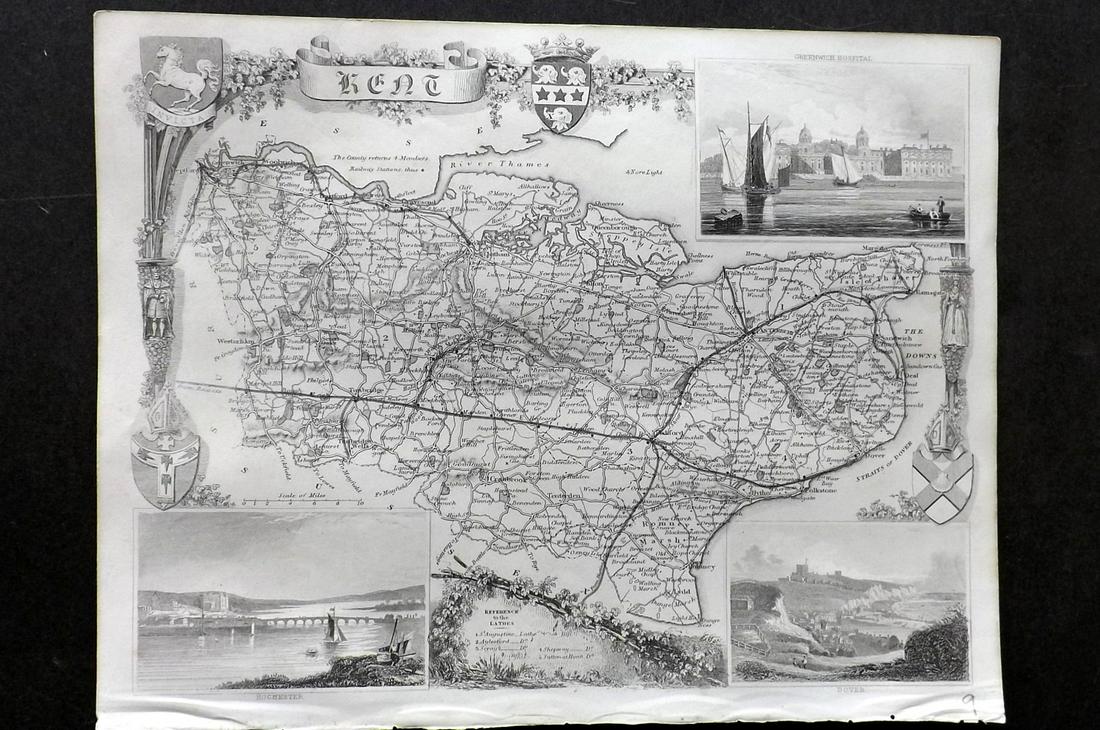 Moule, Thomas C1850 British Map. Kent (1 of 2)