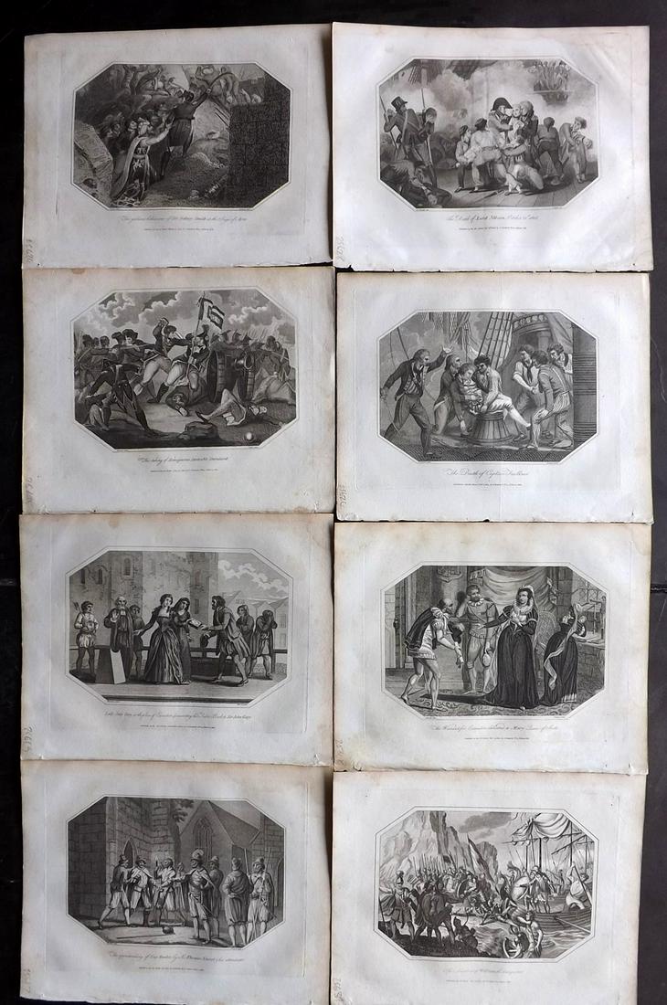 Lyttleton, George 1810 Lot 8 Historical Military Naval: Copper Plates Published 1810, London for "The History of England..." by George Courtney Lyttleton. Paper Size: 10.5 x 8 inch (27 x 20cm) Some margin toning. Images fine