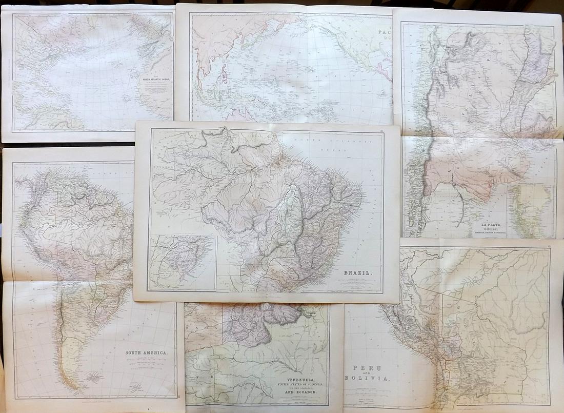 Blackie & Weller 1882 Lot 7 Maps of South America etc (1 of 2)