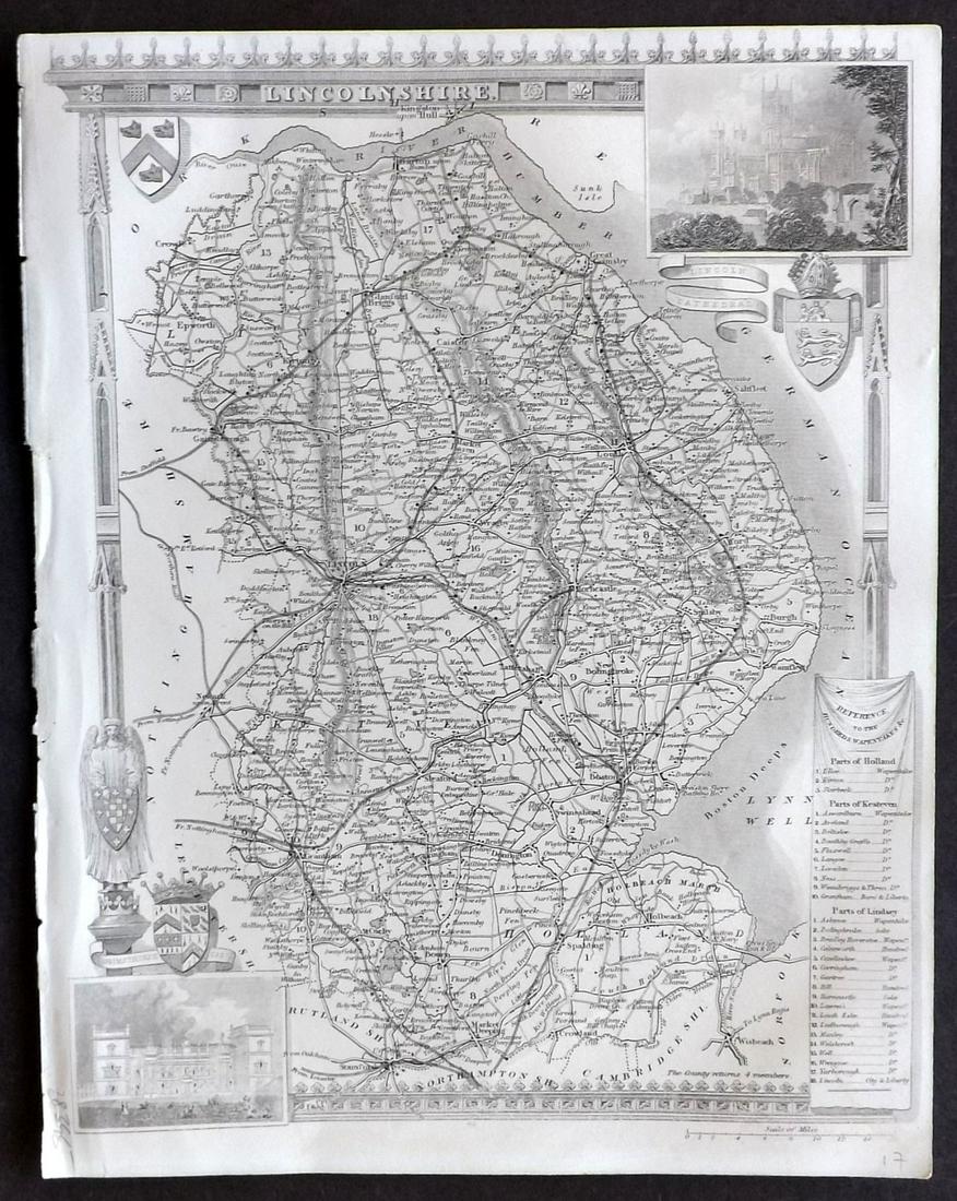 Moule, Thomas C1850 British Map. Lincolnshire (1 of 2)