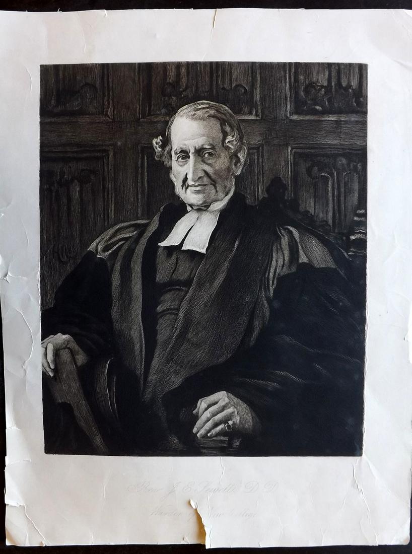 Hubert von Herkomer C1900 LG Etching. Portrait, Oxford (1 of 2)