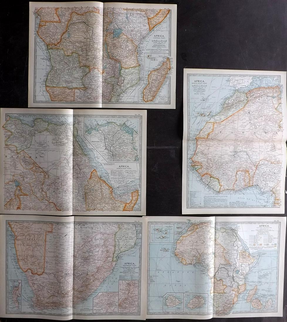 Africa 1903 Lot of 5 Maps (1 of 2)