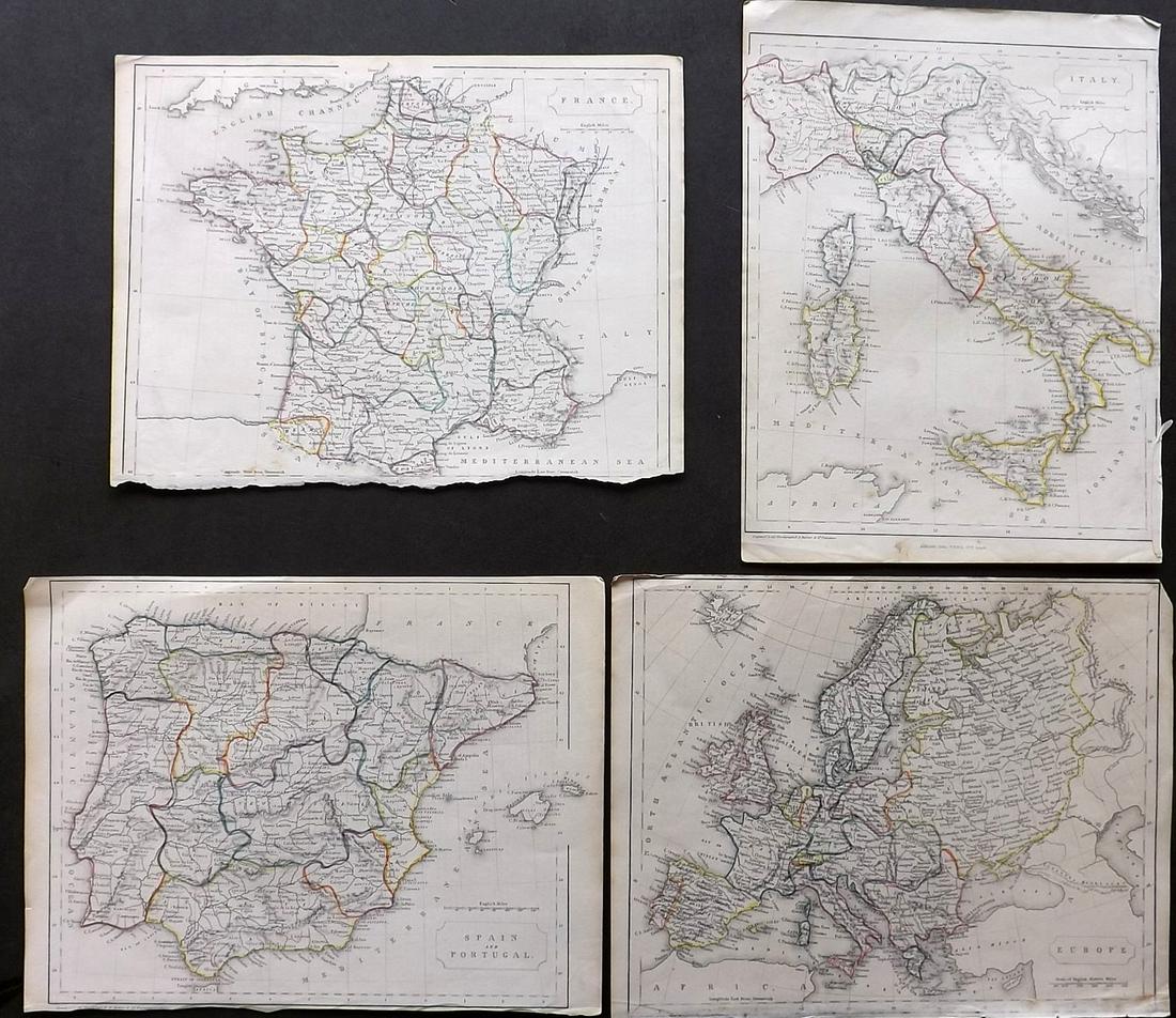Becker, F. C1838 Lot of 4 European Maps (1 of 2)