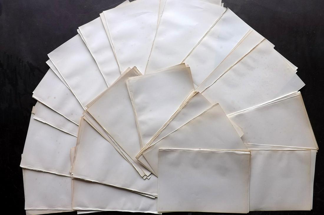 Old Paper, Bookbinding 1870's Lot of 70 Uniform Sheets (1 of 2)