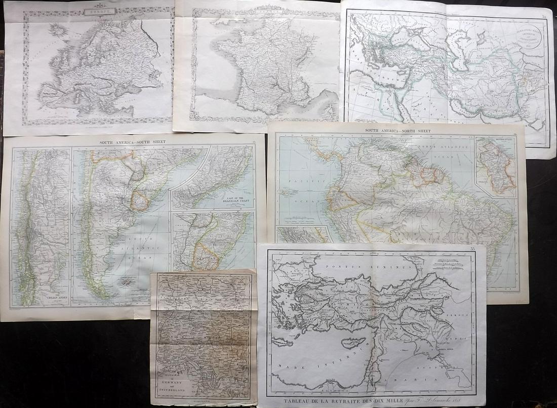 Maps 1799-C1900 Mixed Lot of 7 Antique Maps (1 of 2)