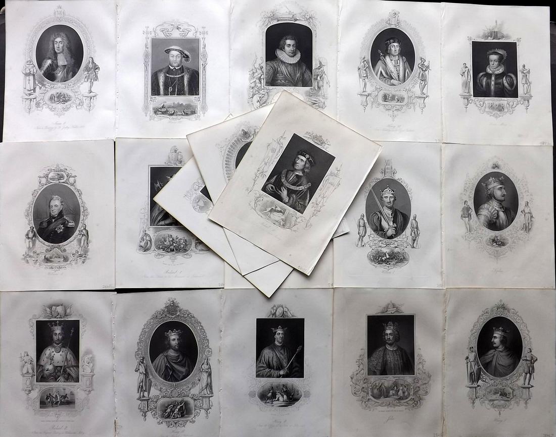 Barclay C1840 Lot of 18 Engraved Portraits. British (1 of 2)