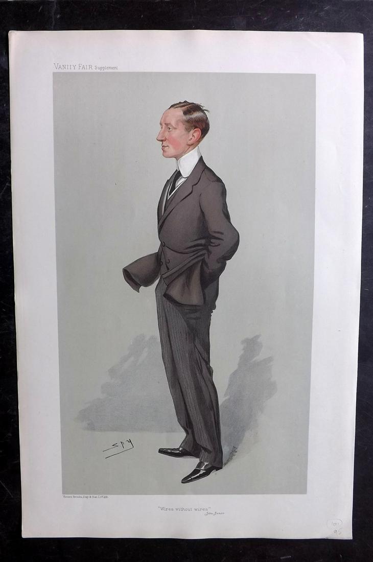 Vanity Fair Print 1905 Guglielmo Marconi, Radio, Italy (1 of 1)