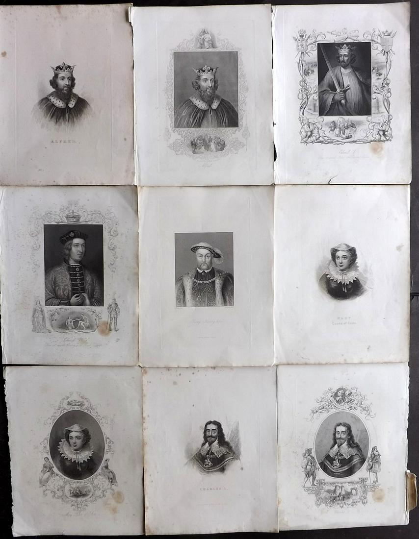 Portraits 19th Cent Lot of 9 Steel Engravings (1 of 2)