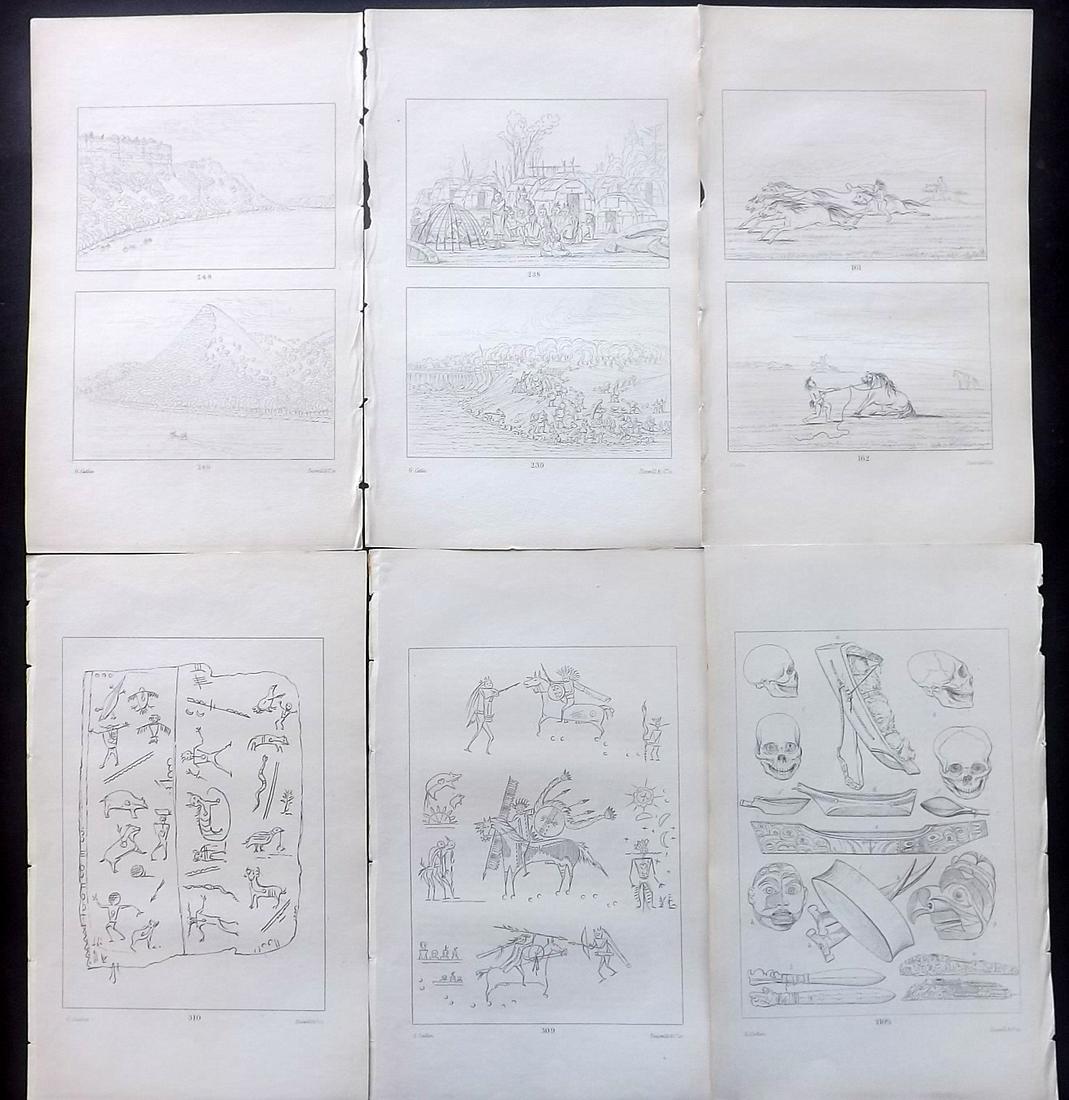 Catlin, George C1845 Lot 6 Prints. Landscapes, Art etc (1 of 2)
