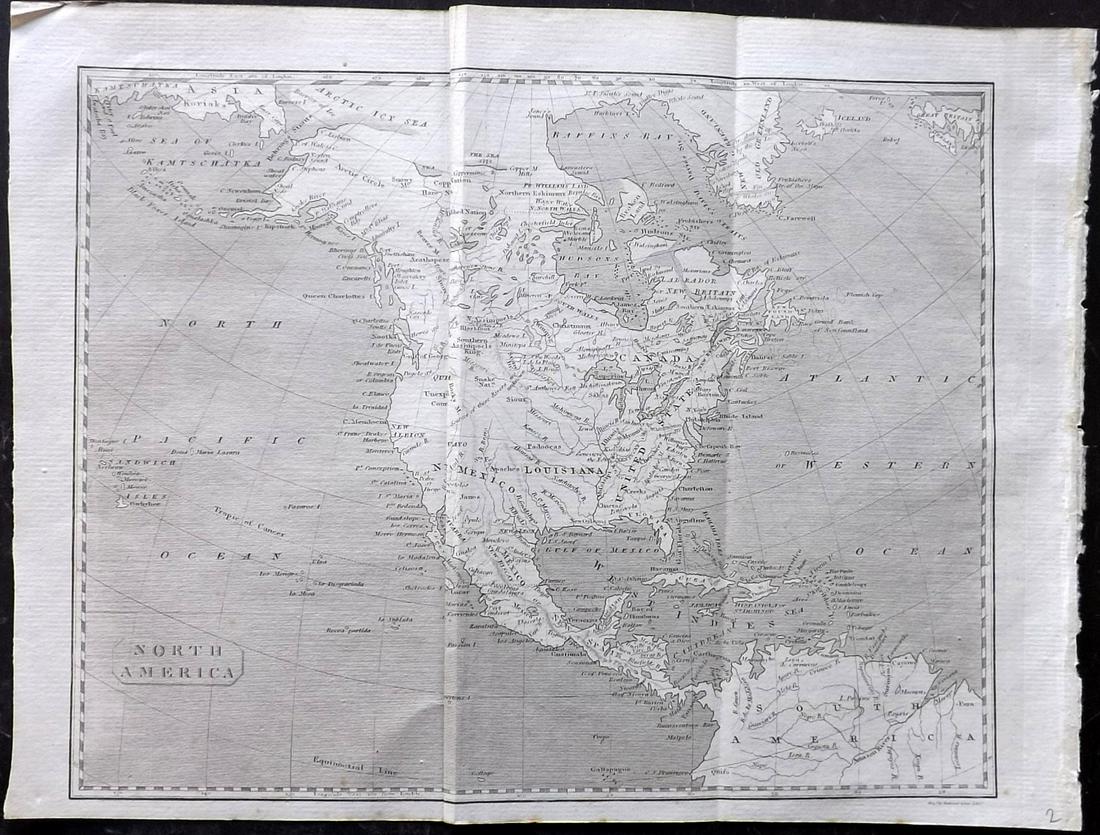 Encyclopaedia Perthensis 1816 Map of North America (1 of 2)