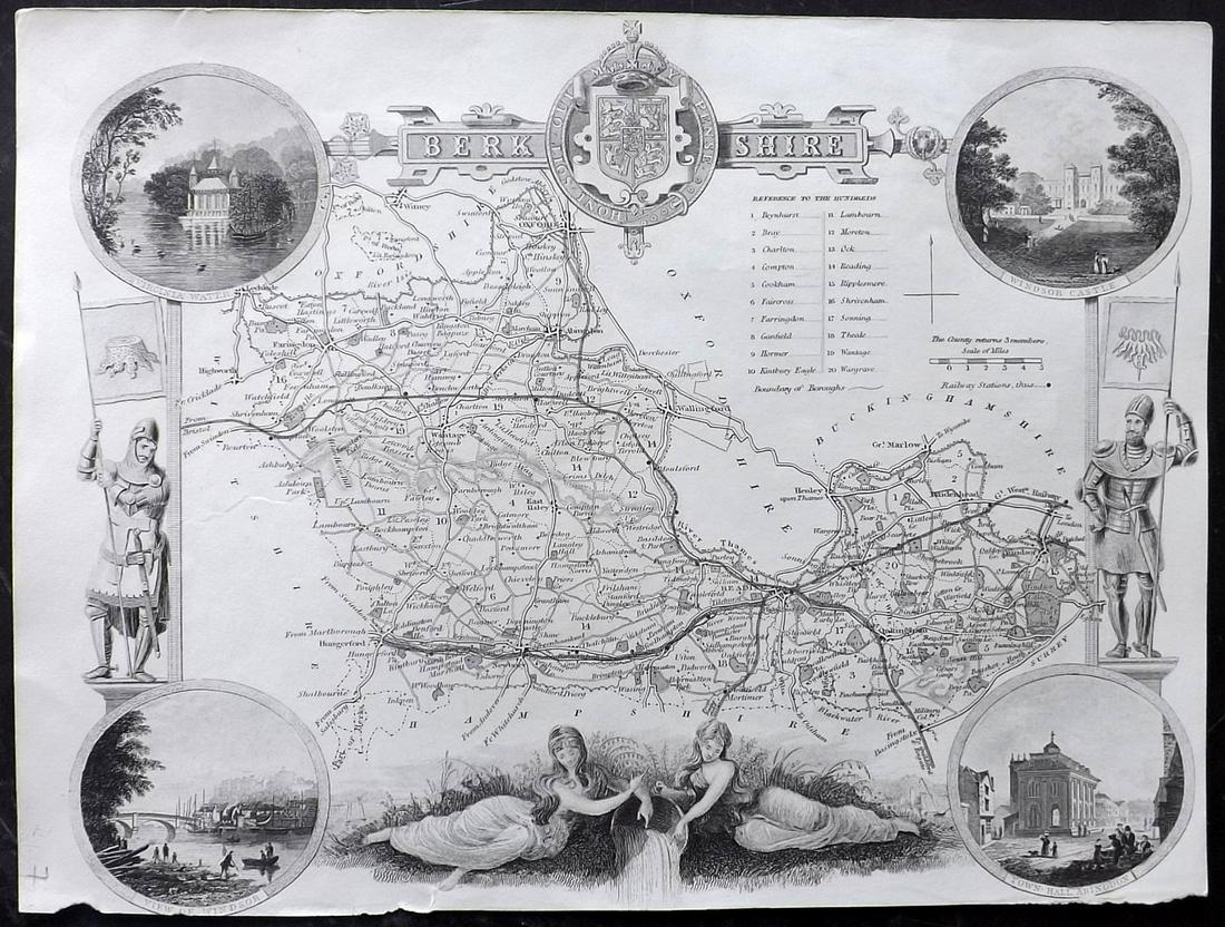 Moule, Thomas C1838 British Map. Berkshire (1 of 2)