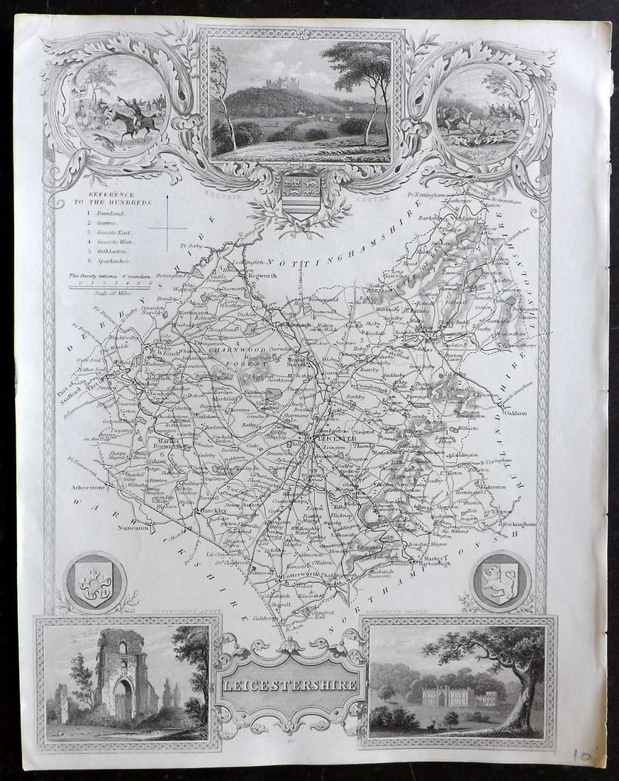 Moule, Thomas C1838 British Map. Leicestershire (1 of 2)