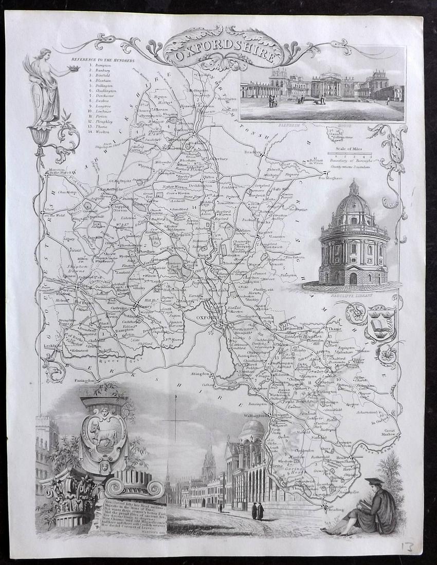 Moule, Thomas C1838 British Map. Oxfordshire (1 of 2)