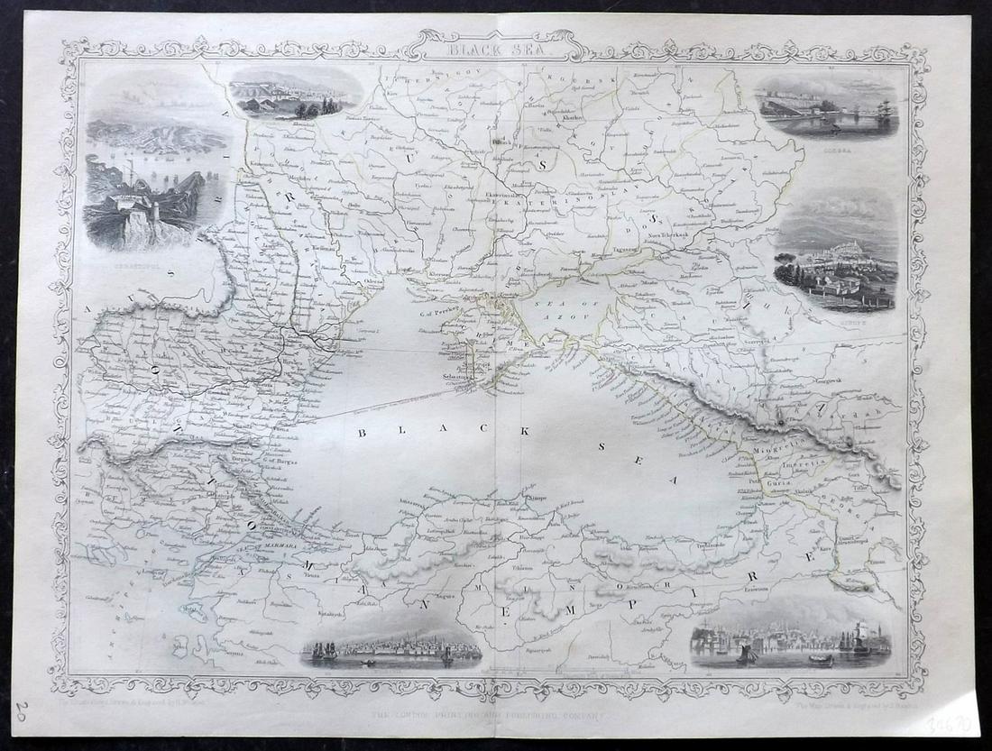 Tallis & Rapkin 1858 Map of The Black Sea (1 of 2)