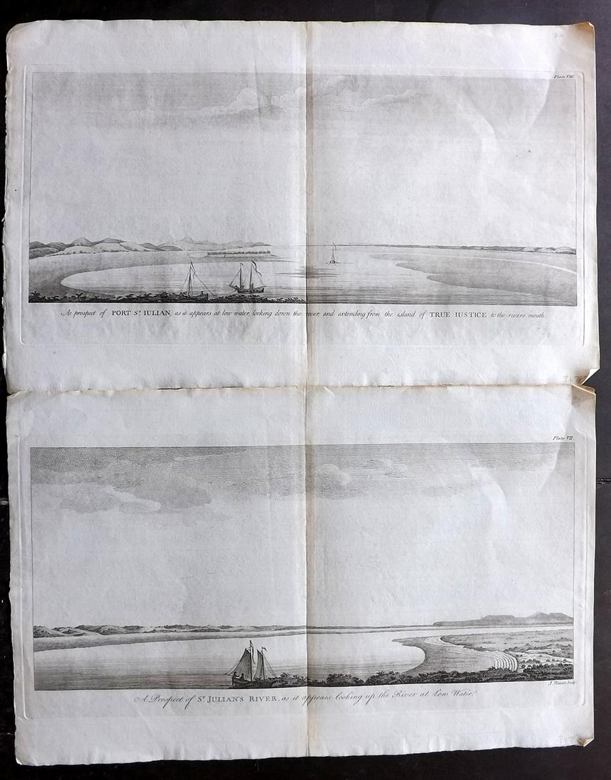 Anson, George C1750 Pair of LG Prints. Argentina (1 of 2)