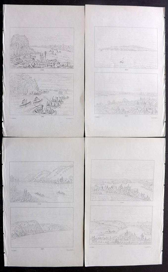 Catlin, George C1845 Lot 4 Native American Landscapes: Etchings Published C1845, London for "Illustrations of the Manners, Customs, and Condition of the North American Indians" by George Catlin. Paper Size: 9.5 x 6 inch (25 x 15cm) Good Condition