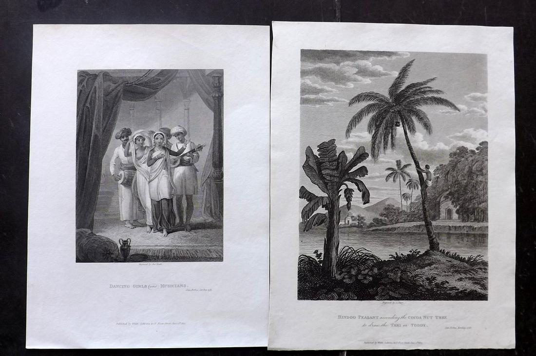 India - Forbes, James 1813 Prints (2) Dancing Girls etc (1 of 2)