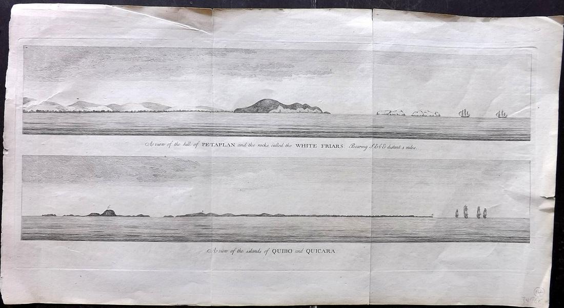 Anson, George C1750 Folio Print of Panama (1 of 2)