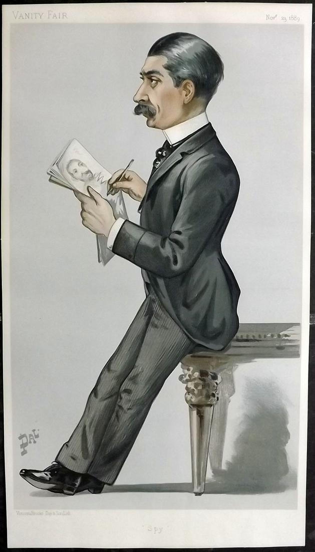 Vanity Fair Print 1889 Sir Leslie Ward (The Artist Spy) (1 of 2)