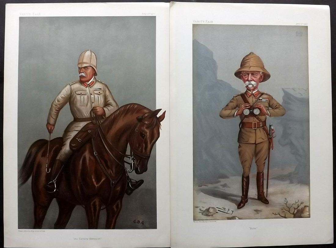 Vanity Fair Prints 1900 Pair of Military. Boer War (1 of 2)