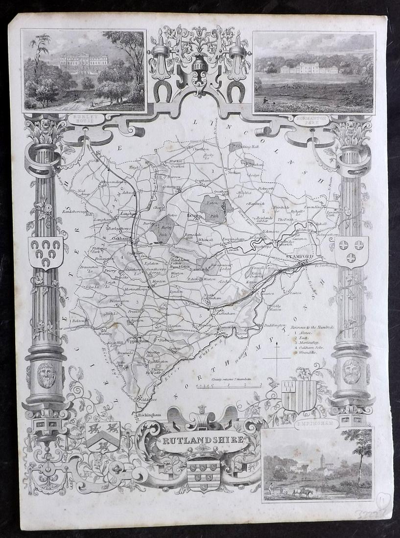 Moule, Thomas C1838 British Map. Rutland (1 of 2)