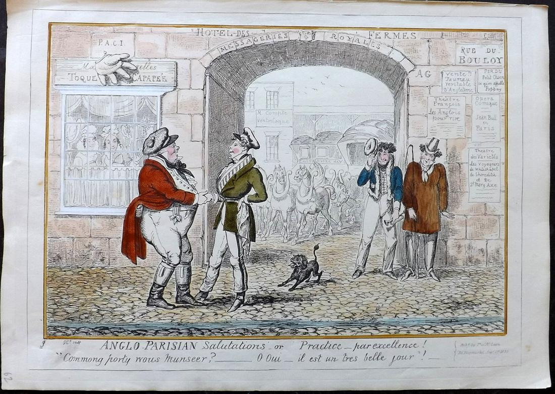 Cruikshank, George C1835 Caricature. Anglo-Parisian (1 of 2)