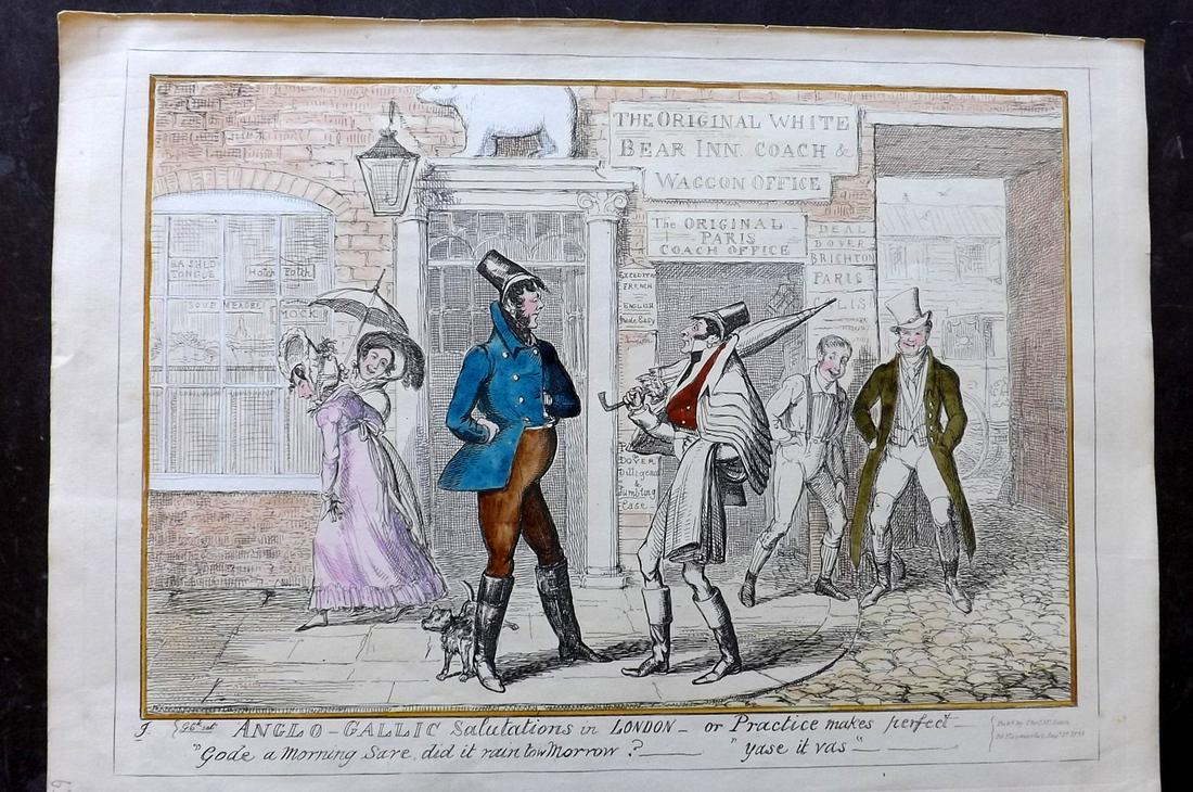 Cruikshank, George C1835 Caricature. Anglo-Gallic (1 of 2)