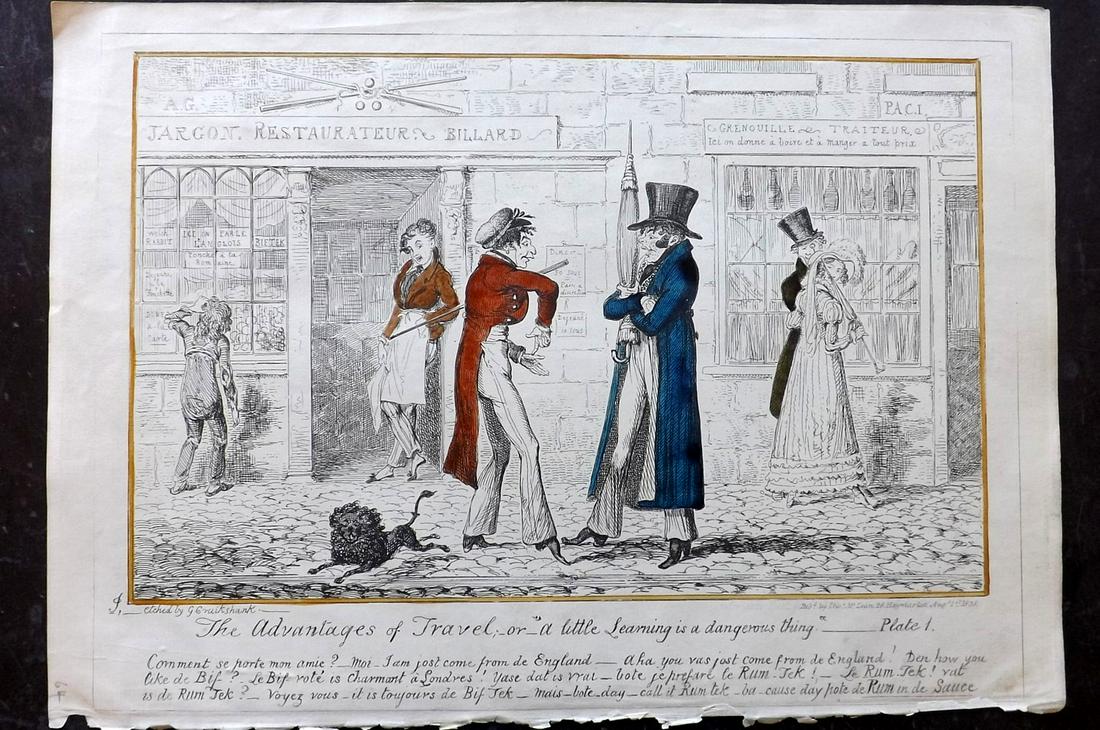 Cruikshank, George C1835 Caricature. Advantages… (1 of 2)