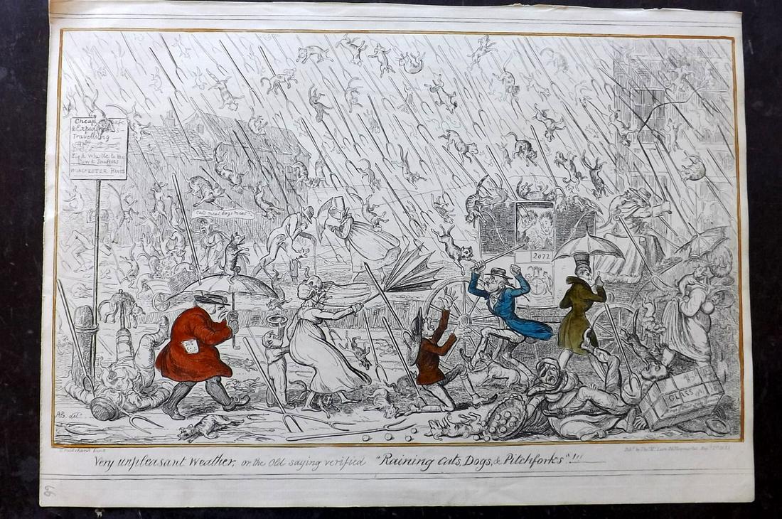 Cruikshank, George C1835 Caricature. Very Unpleasant (1 of 2)