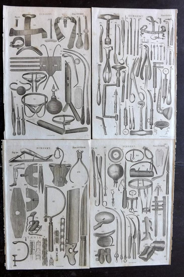 Encyclopaedia Perthensis 1816 Lot 4 Prints. Surgery (1 of 2)
