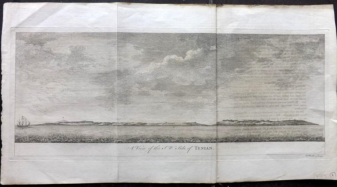 Anson, George C1750 Folio Print of South America (1 of 2)