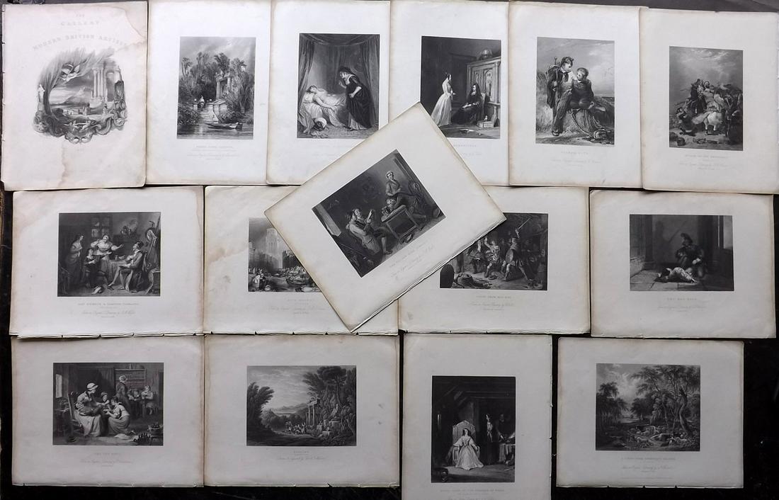 Steel Plate 1837 Lot of 15 Steel Engravings (1 of 2)