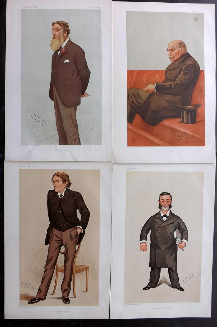 Vanity Fair Prints 1894 Mixed Lot of 4 Spy Cartoons: Chromolithographs Published 1869-1914, London for "Vanity Fair" With accompanying biographical text. Paper Size: 15 x 11 inch (38 x 28cm) Good Condition