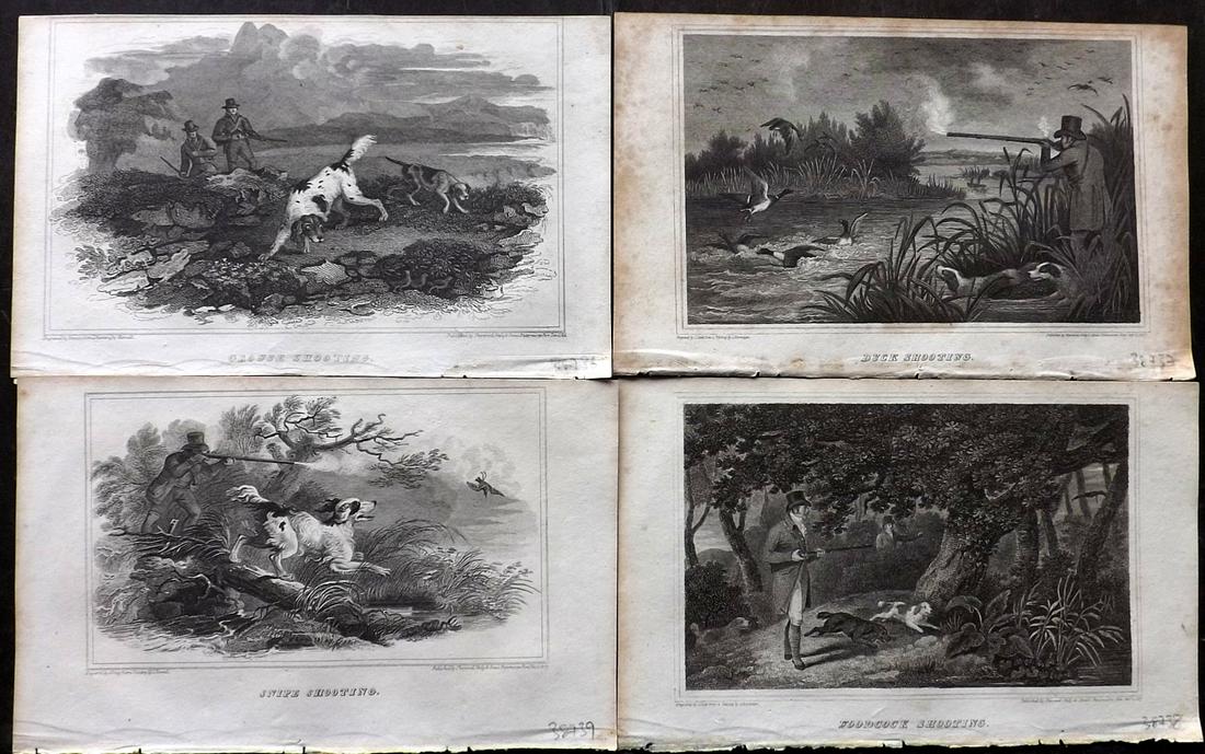 Sporting Magazine 1820 Set of 4 Shooting Prints (1 of 2)