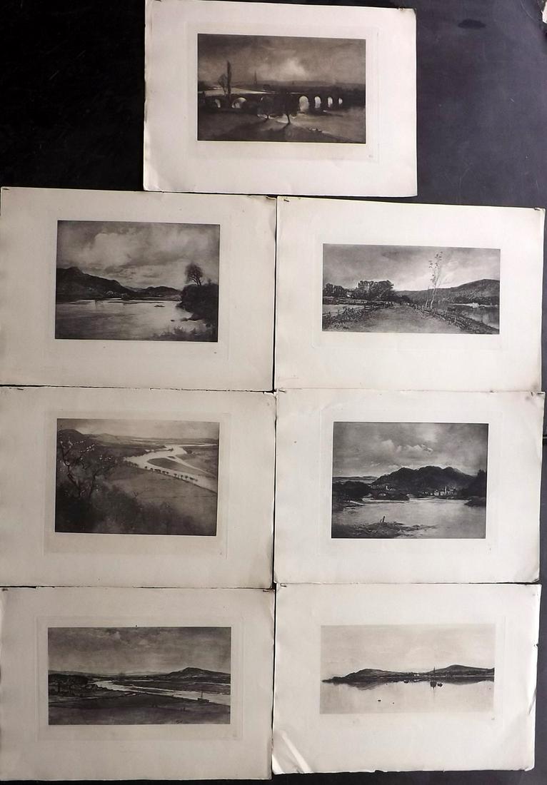 Scotland 1891 Lot of 7 Folio River Tay Landscapes (1 of 2)