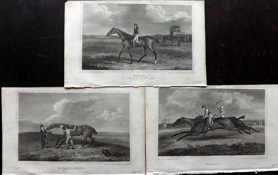 Sporting Magazine 1820 Lot of 3 Prints. Horse Racing (1 of 2)