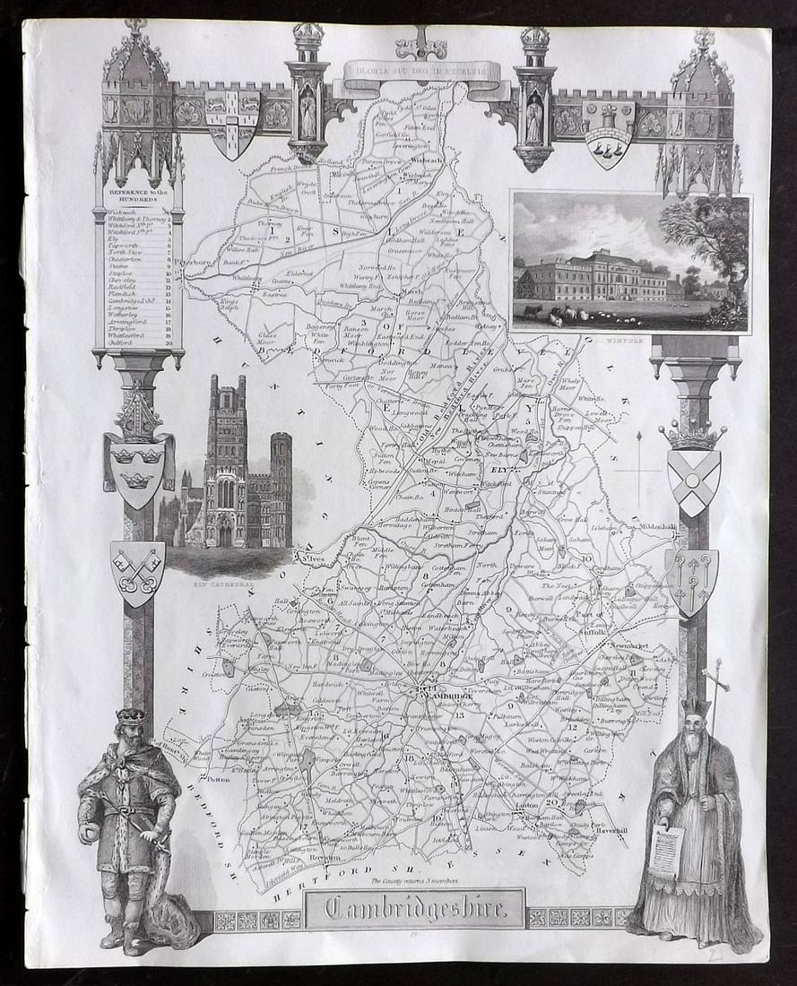 Moule, Thomas C1838 British Map. Cambridgeshire (1 of 2)